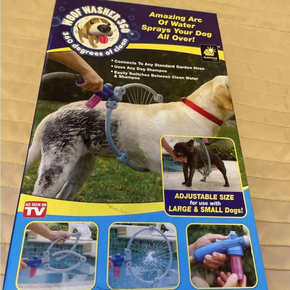 Woof washer dog bath out side as seen on tv puppy bath groomers pets